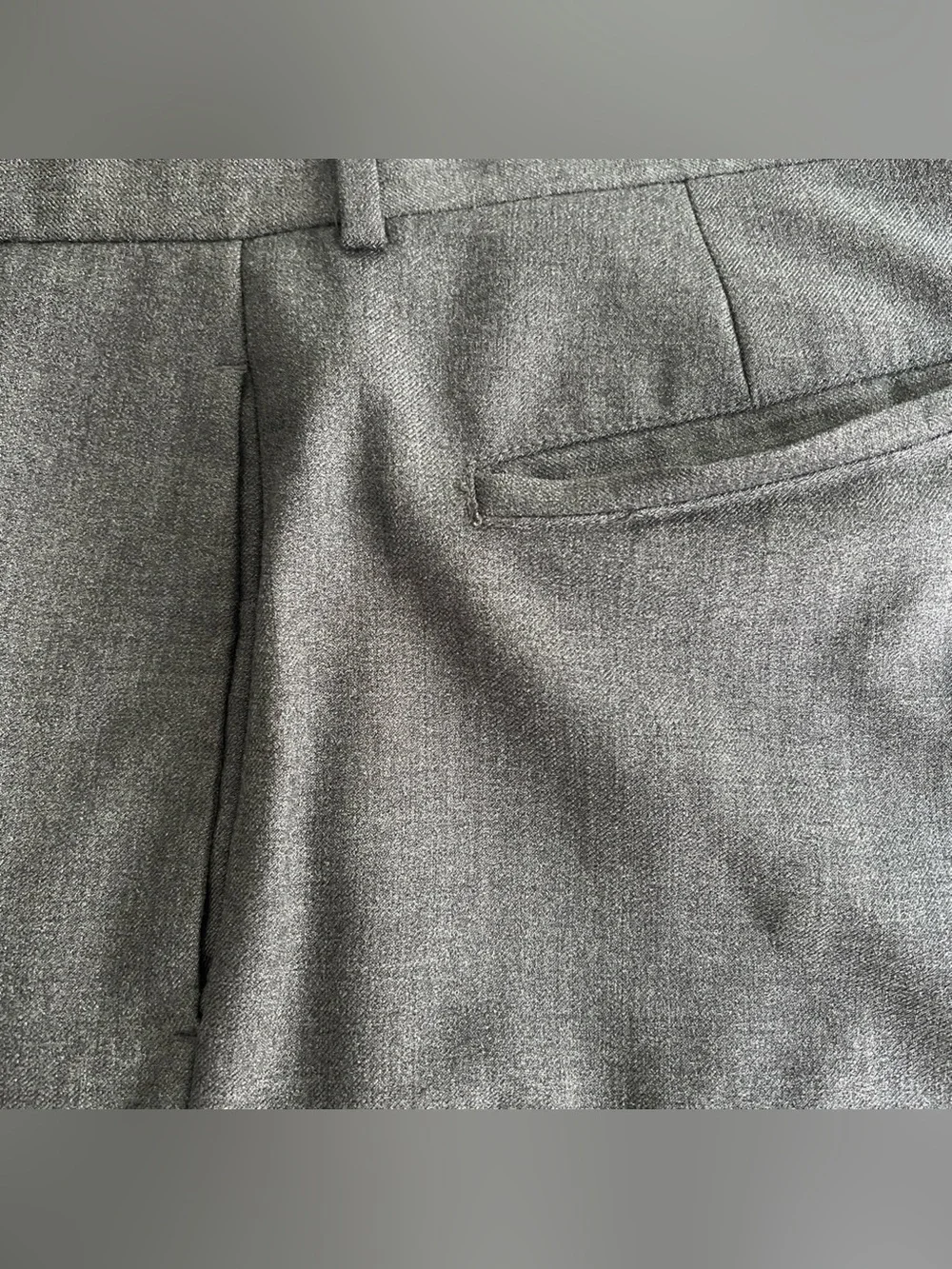 Vtg Banana Republic Men’s 33x32 Wool Blend Gray Dress Pants Made In Italy Preppy